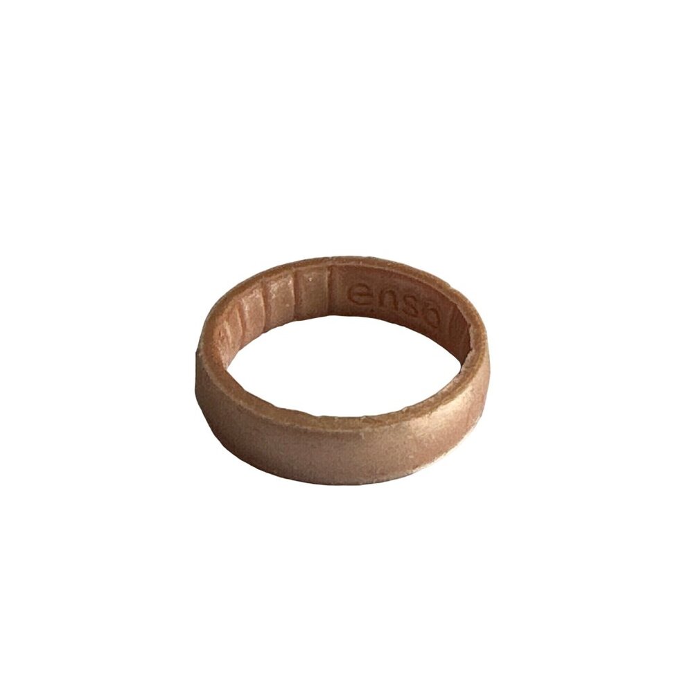 Enso Silicone Ring Unisex Size 4 Rose Gold Pink Iridescent Comfortable Accessory